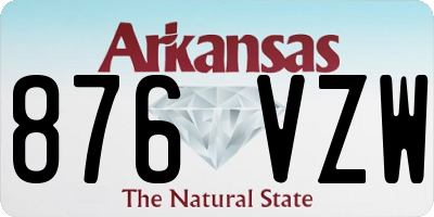 AR license plate 876VZW