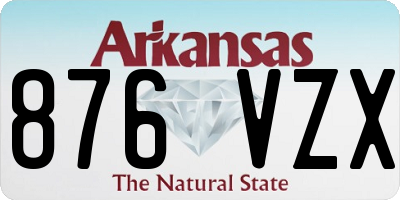 AR license plate 876VZX