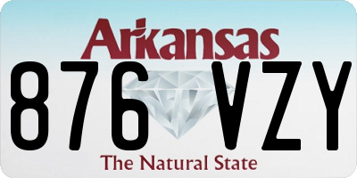 AR license plate 876VZY