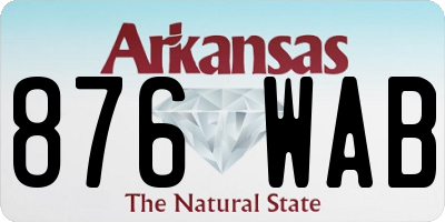 AR license plate 876WAB