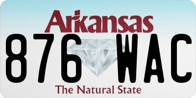 AR license plate 876WAC