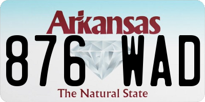 AR license plate 876WAD