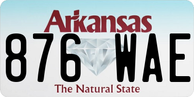 AR license plate 876WAE