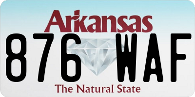 AR license plate 876WAF