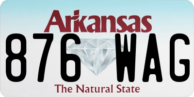 AR license plate 876WAG