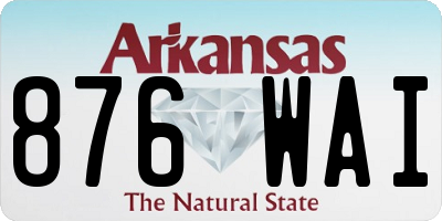 AR license plate 876WAI