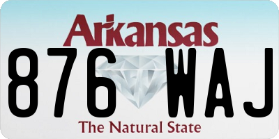 AR license plate 876WAJ