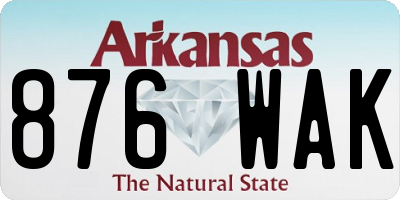 AR license plate 876WAK