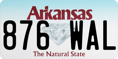 AR license plate 876WAL