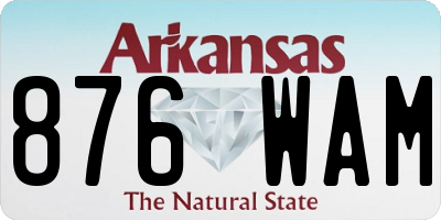 AR license plate 876WAM