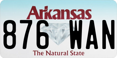 AR license plate 876WAN