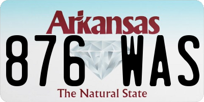 AR license plate 876WAS