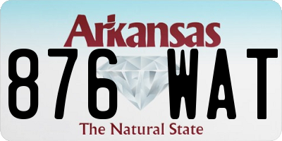 AR license plate 876WAT
