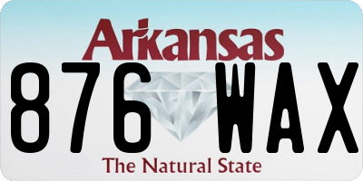 AR license plate 876WAX