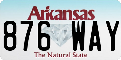 AR license plate 876WAY