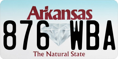 AR license plate 876WBA