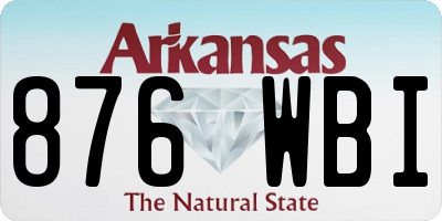 AR license plate 876WBI