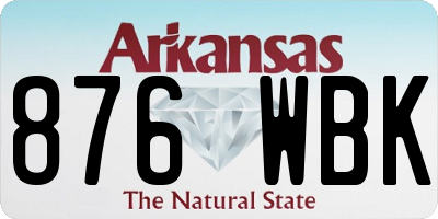 AR license plate 876WBK