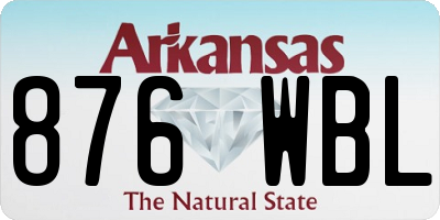 AR license plate 876WBL