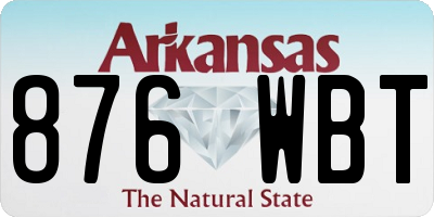 AR license plate 876WBT