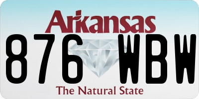 AR license plate 876WBW