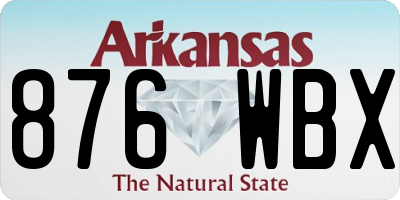 AR license plate 876WBX