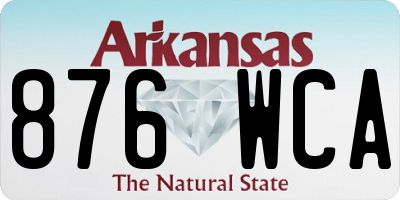 AR license plate 876WCA