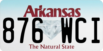AR license plate 876WCI