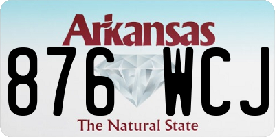 AR license plate 876WCJ