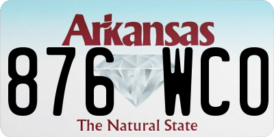 AR license plate 876WCO