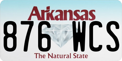 AR license plate 876WCS