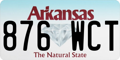 AR license plate 876WCT