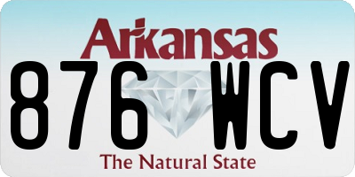 AR license plate 876WCV