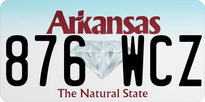 AR license plate 876WCZ
