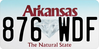 AR license plate 876WDF