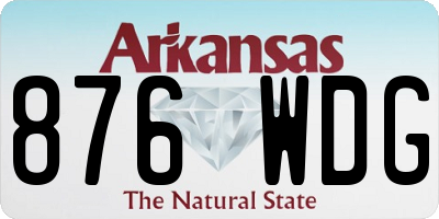 AR license plate 876WDG