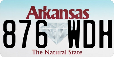 AR license plate 876WDH