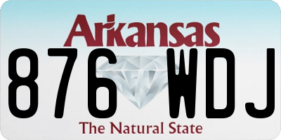 AR license plate 876WDJ