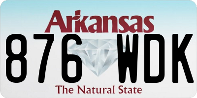 AR license plate 876WDK