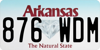 AR license plate 876WDM