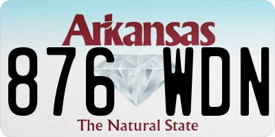 AR license plate 876WDN