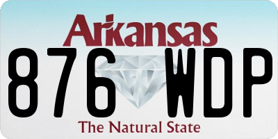AR license plate 876WDP