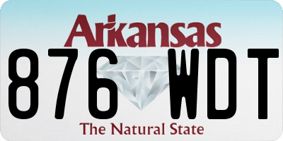 AR license plate 876WDT