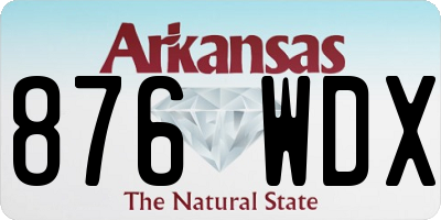 AR license plate 876WDX