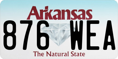 AR license plate 876WEA