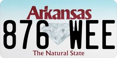 AR license plate 876WEE