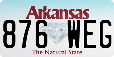 AR license plate 876WEG