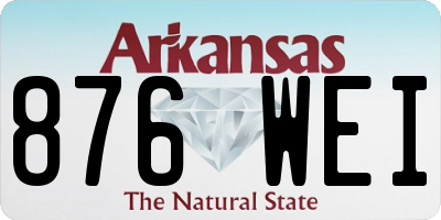 AR license plate 876WEI