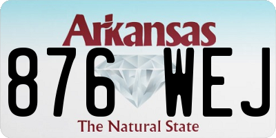 AR license plate 876WEJ