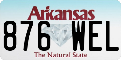 AR license plate 876WEL